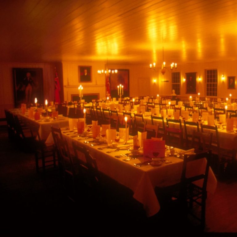 Great Hall a glow with candles